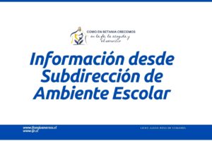 Información desde la Subdirección de Ambiente Escolar